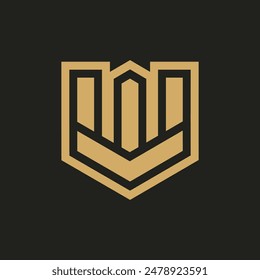 Polygon abstract alphabet icon logo design