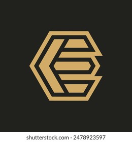 Polygon abstract alphabet icon logo design