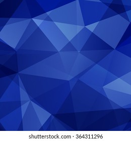Polygon  abstract background, blue color. Vector illustration