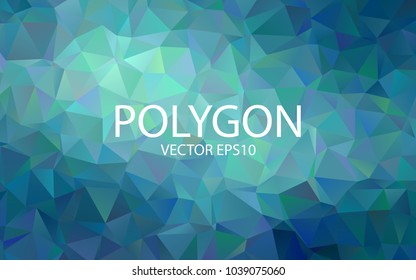 Polygon Abstract Backgrounds. Blue Color Vector Banner. Vector eps 10.