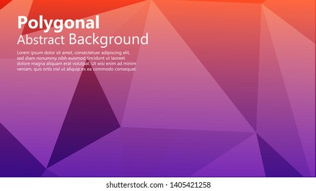 Polygon Abstract Backgrounds. Colorful vector banner. - Vector