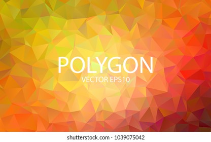 Polygon Abstract Backgrounds. Orange Color Vector Banner. Vector eps 10.