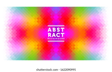 Polygon Abstract Backgrounds. Rainbow Color vector banner.