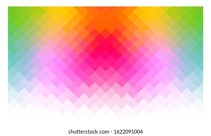 Polygon Abstract Backgrounds. Rainbow Color vector banner.