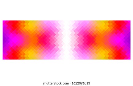 Polygon Abstract Backgrounds. Rainbow Color vector banner.