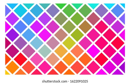 Polygon Abstract Backgrounds. Rainbow Color vector banner.