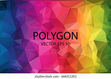 Polygon Abstract Backgrounds.Colorful Vector Banner. Vector eps 10.