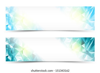 Polygon Abstract Banner Set or Website Header