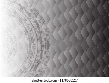 Polygon Abstract Black and White Vector background for Banners.