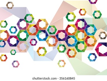 Polygon abstract colorful background