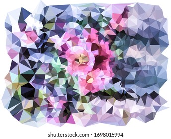 polygon abstract flower vector background