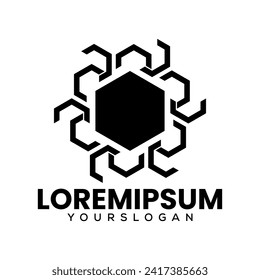 polygon abstract icon logo design 