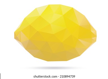 Polygon abstract illustration of lemon
