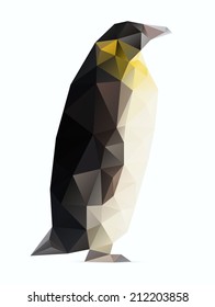 Polygon abstract illustration of penguin