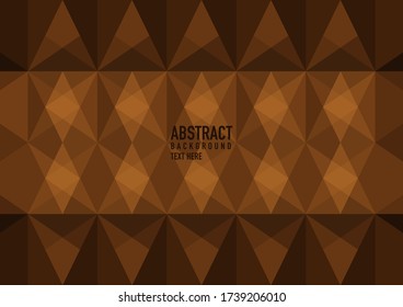 Polygonabstract auf braunem Hintergrund. Hellbrauner Vektor leuchtend dreieckig Muster. Eine elegante, helle Illustration. Dreiecksmuster für Ihr Business-Design.