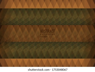 Polygonabstrakt auf braunem Hintergrund. Hellbraunes, dreiseitiges Muster leuchtende Vektorgrafik. Eine elegante, helle Illustration. Dreieckiges Muster für Ihr Business-Design.