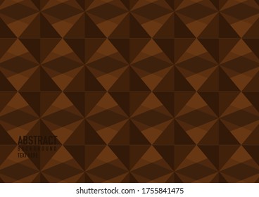 Polygon abstract on brown background. Light brown vector shining triangular pattern. An elegant bright illustration. Triangular pattern for your business design.