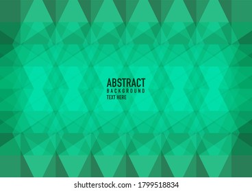 Polygonabstrakt auf grünem Hintergrund. Hellgrünes, dreieckiges Muster leuchtende Vektorgrafik. Eine elegante, helle Illustration. Dreieckiges Muster für Ihr Business-Design.