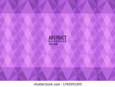 Polygonabstrakt auf violettem Hintergrund. Leicht violette Vektorlinie mit dreieckigem Muster. Eine elegante, helle Illustration. Dreiecksmuster für Ihr Business-Design.