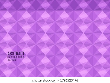 Polygonabstrakt auf violettem Hintergrund. Hellviolettes, viereckiges, vektor leuchtendes dreieckiges Muster. Eine elegante, helle Illustration. Dreieckiges Muster für Ihr Business-Design.