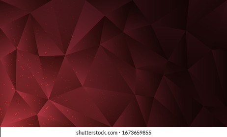 Polygon abstract shapes dots burgundy dark gradient vector background