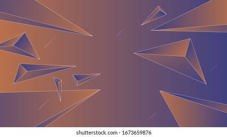 Polygon abstract shapes dots green dark gradient vector background