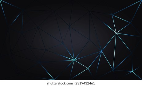 Polygon abstract technology background. electric glow polygon background. vector illustration.