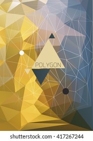 Polygon abstract vector background. Vector illustration.