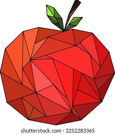 Polygon apple fruit
Low poly geometrical triangle style red apple fruit vegetable vector with isolated background.