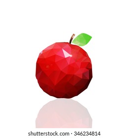 Polygon apple seamless. Vector Illustration