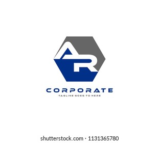 Polygon AR Letter Logo Design
