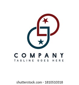 Vector de logotipo de la compañía de flecha de polígono