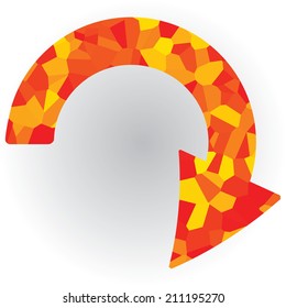 polygon arrow vector illustration design