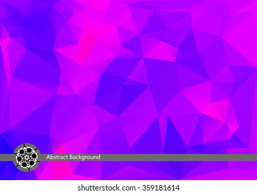 Polygon background .A mosaic pattern .Triangular design . Crumpled paper origami . Vector design for business