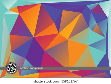 Polygon background .A mosaic pattern .Triangular design . Crumpled paper origami . Vector design for business