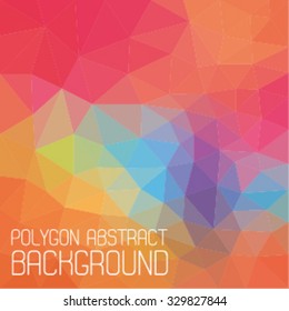 Polygon background. Abstract. Color. Triangles. Vector.