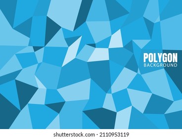 Polygon background with blue colors. Wallpaper or banner. 