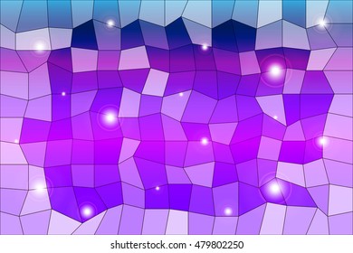 polygon background of blue and purple color with a bright central part of the selection. vector illustration. geometrical composition. for design, presentations, wallpapers
