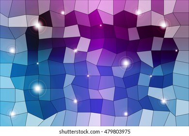 polygon background of blue and purple color with a bright central part of the selection. vector illustration. geometrical composition. for design, presentations, wallpapers