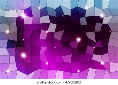polygon background of blue and purple color with a bright central part of the selection. vector illustration. geometrical composition. for design, presentations, wallpapers