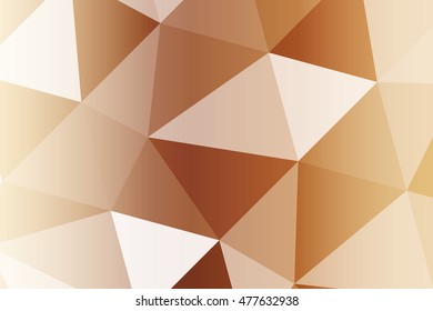 Polygon background bronze color. Vector illustration. banner. To implement your design ideas, business subjects, successful presentations. Wallpaper for greeting card
