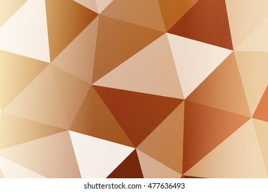 Polygon background bronze color. Vector illustration. banner. To implement your design ideas, business subjects, successful presentations. Wallpaper for greeting card