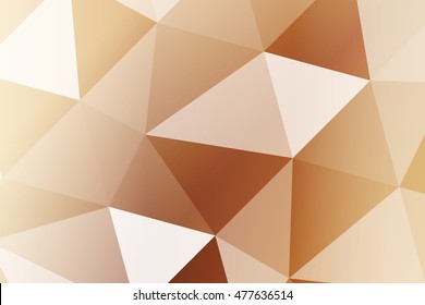 Polygon background bronze color. Vector illustration. banner. To implement your design ideas, business subjects, successful presentations. Wallpaper for greeting card