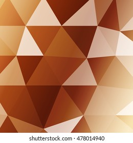Polygon background bronze color. Vector illustration. Square banner. To implement your design ideas, business subjects, successful presentations.
