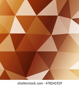 Polygon background bronze color. Vector illustration. Square banner. To implement your design ideas, business subjects, successful presentations.