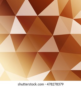 Polygon background bronze color. Vector illustration. Square banner. To implement your design ideas, business subjects, successful presentations.