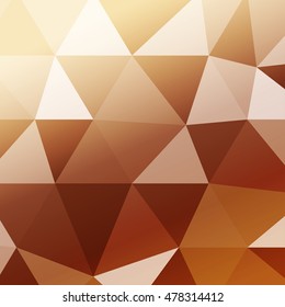 Polygon background bronze color. Vector illustration. Square banner. To implement your design ideas, business subjects, successful presentations.