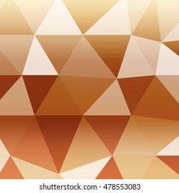 Polygon background bronze color. Vector illustration. Square banner. To implement your design ideas, business subjects, successful presentations.