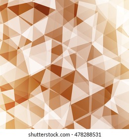 . Polygon background brown color. Vector illustration. Square banner. To implement your design ideas, business subjects, successful presentations.