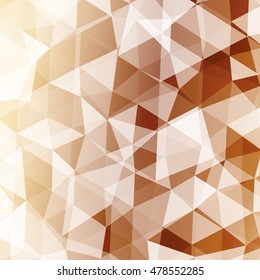 Polygon background brown color. Vector illustration. Square banner. To implement your design ideas, business subjects, successful presentations.